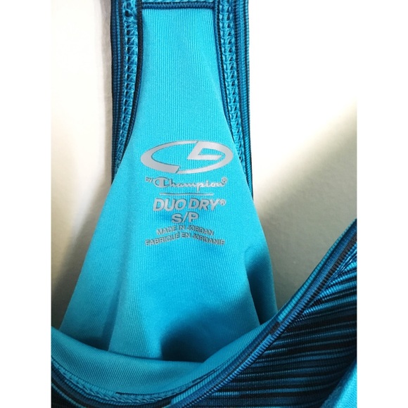 CHAMPION | Blue Duo Dry Racerback Tank Top w/Bra - Picture 5 of 6